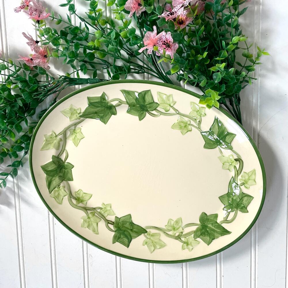 Vintage Franciscan Green Ivy Dinnerware Serve Ware OVAL PLATTER I Love Lucy
